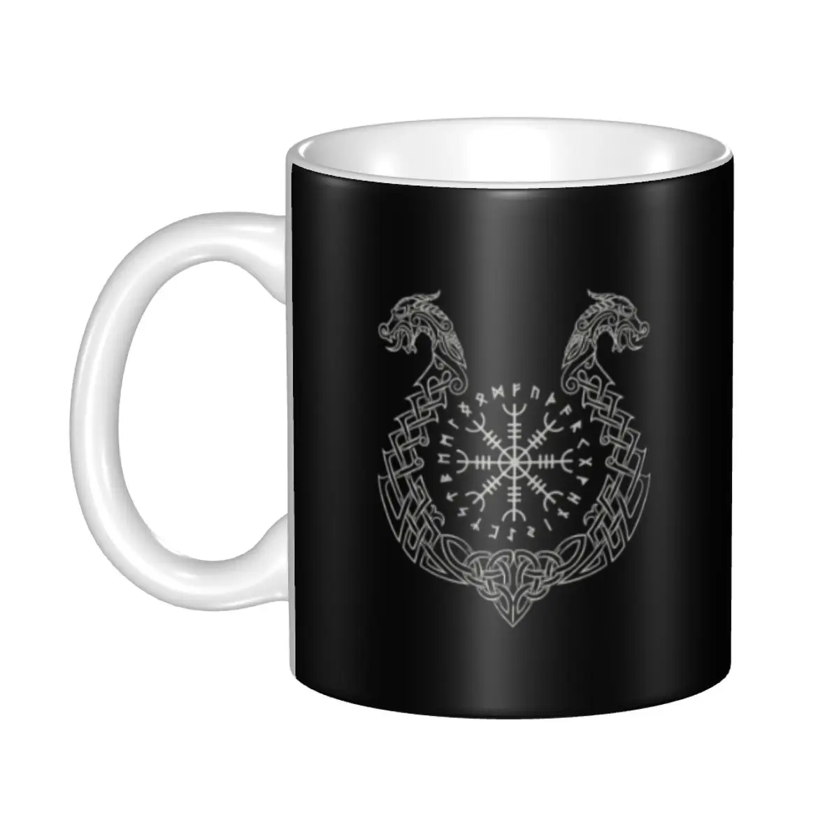 

Viking Helm Of Awe Coffee Mugs DIY Custom Norse Compass Ceramic Mug Cup Creative Gift