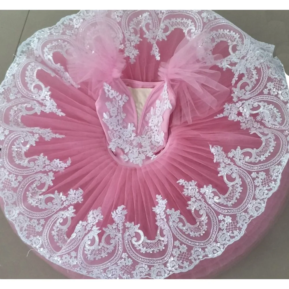 Professional Ballet Tutu Girls Customized Platter Pancake Tutu Ballerina Party Dress Adult Women Child Kids Ballet Dance Costume