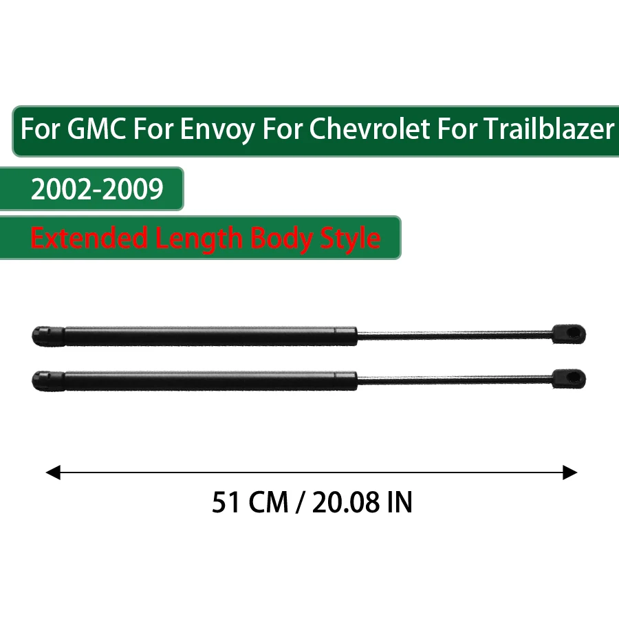 2pcs Rear Liftgate Hatch Tailgate Lift Supports Struts For GMC For Envoy For Chevrolet For Trailblazer 2002-2009