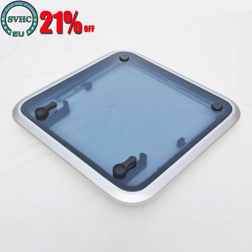 

425x425mm Small Marine Anodized Aluminum Square Hatch Porthole With Tempered Glass For Marine Boat Window