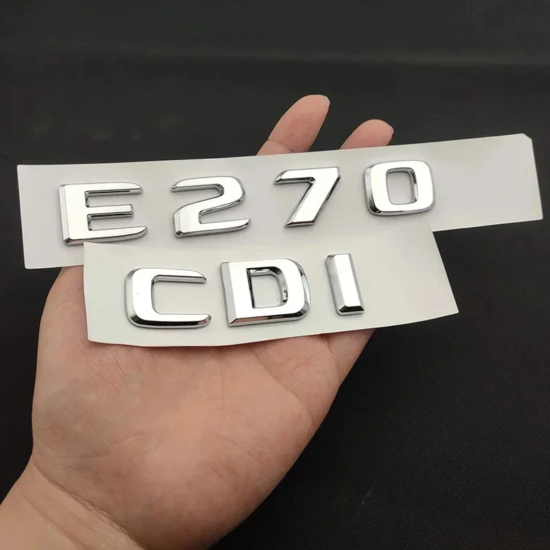 3D ABS Chrome Car Rear Trunk Letters Badge Sticker For Mercedes E270 W211 W212 E270 CDI Emblem Logo Auto Accessories