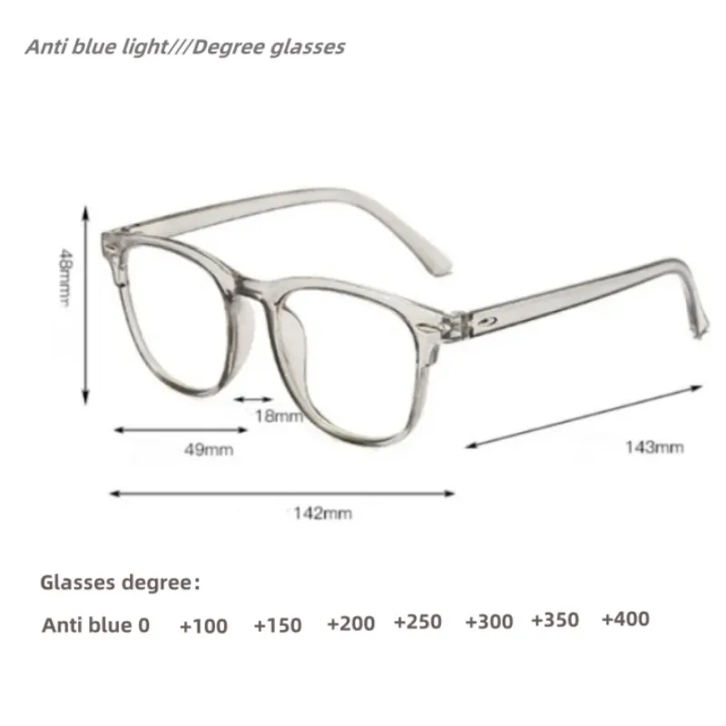 Monture de lunettes d'ordinateur transparente pour hommes et femmes, lunettes rondes anti-lumière bleue, lunettes bloquant les lunettes, lunettes optiques