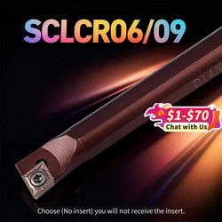 -SCLCR S07K/S08K/S12M/D06K/D25S-SCLCR Lathe Cutter Tool CNC Spring Steel Shockproof Plus Hardness CCMT06/09 Carbide Inserts