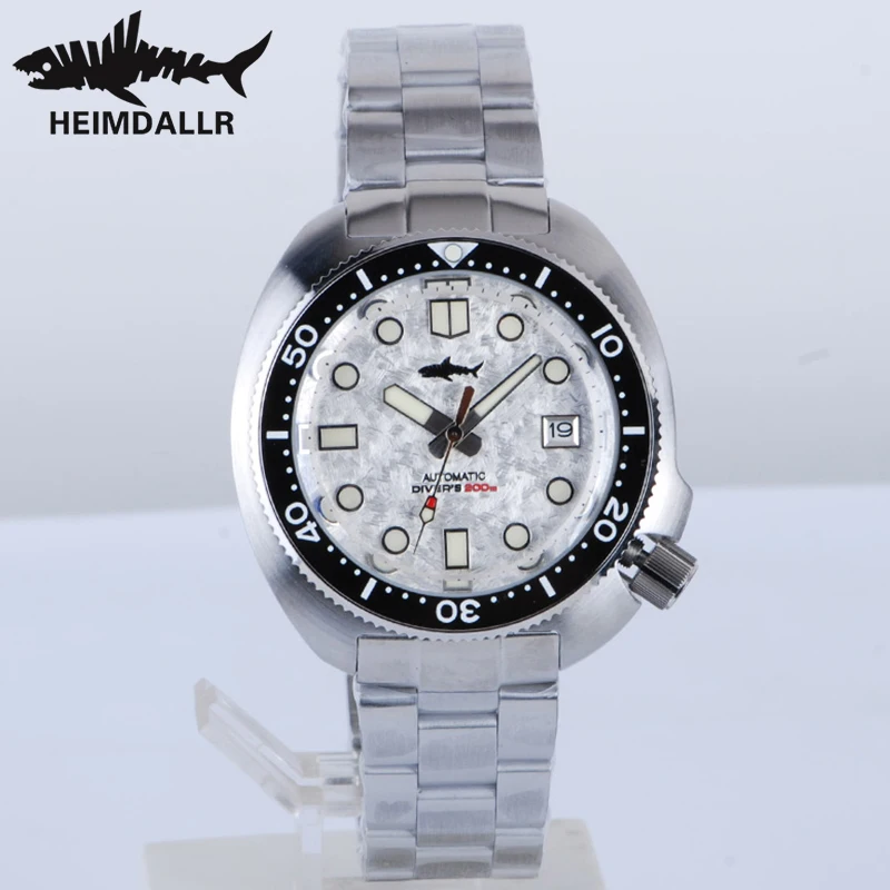 Heimdallr Turtle 6105 Men Automatic Mechanical Watches Sapphire Crystal Ceramic Bezel Diver 200M Waterproof Japan NH35A Movement