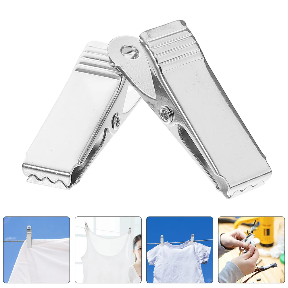 

10pcs Metal Alligator Clips Iron Construction Small Spring Clamps For Cable Management Home Office Factory Organization Micro