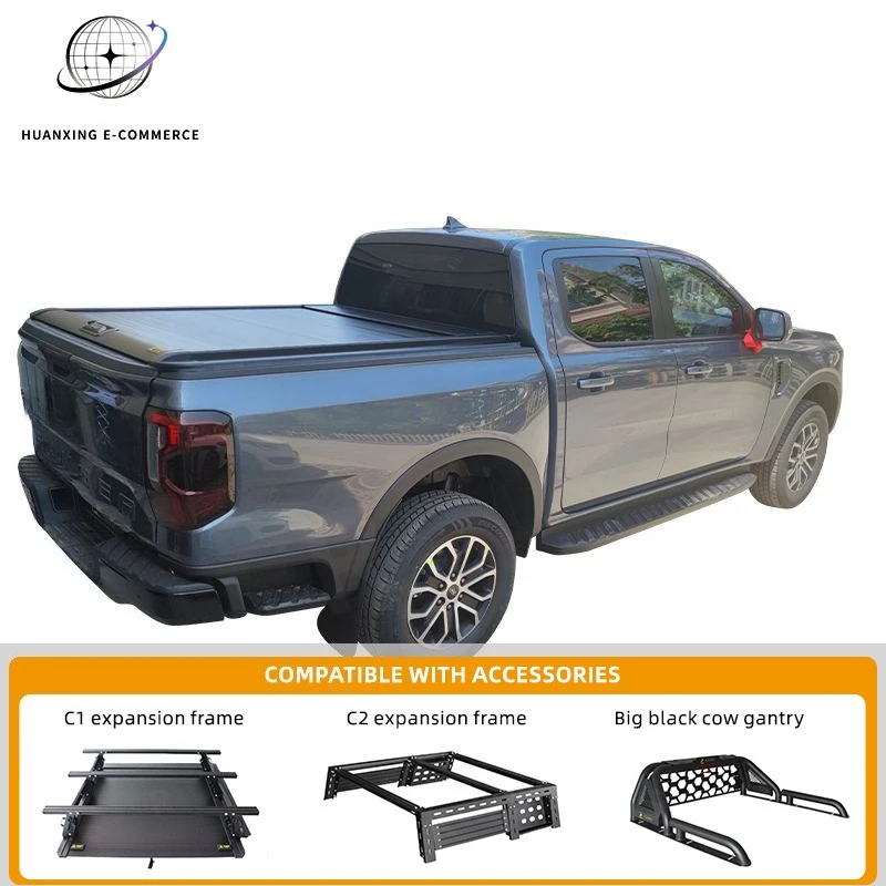 Pickup Bed Cover Waterproof Retractable Tonneau Cover for Hilux Revo Exterior Accessories Pickup Truck Cover Customization