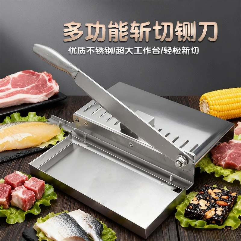 Stainless Steel Manual Multi‑Purpose Cutting Guillotine For Herb Bone Poultry Household Commercial Slicing Chopping Tool