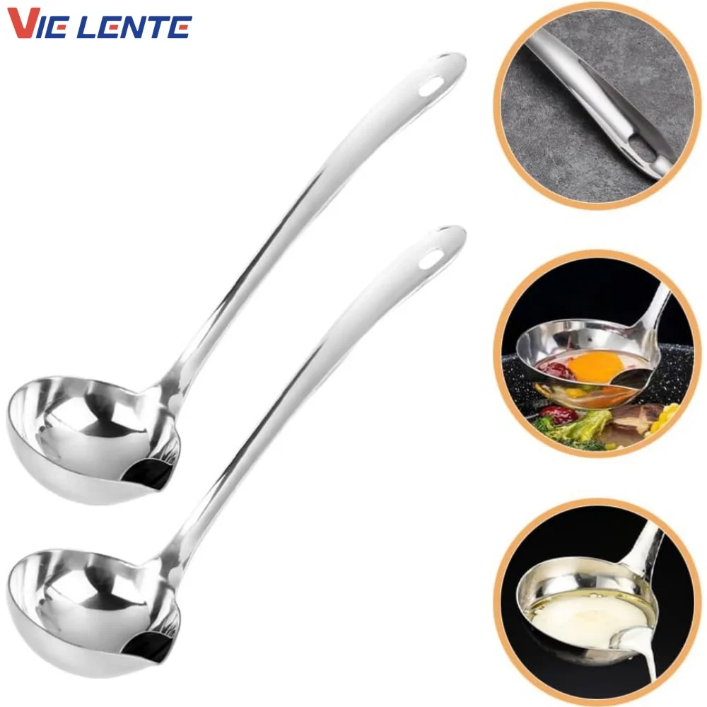Edelstahl Sieb Löffel Suppe Sieb Küche Soße Öl Suppe Fett Separator Joghurt Öl Skimmer Löffel Küche Zubehör