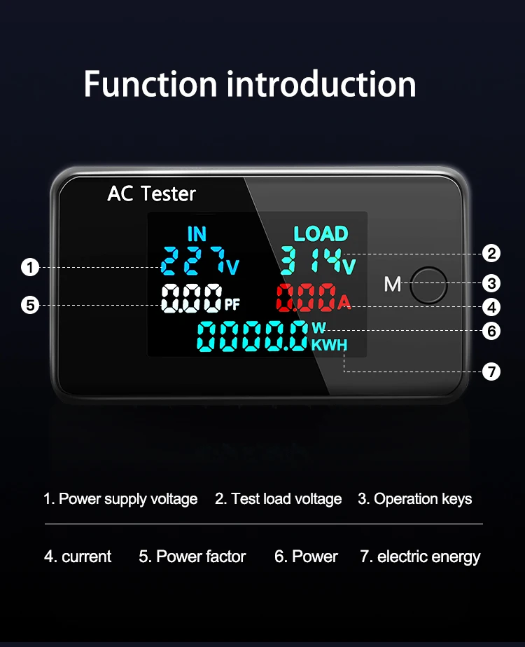 AC Digitale Dual-Voltage Voltmeter 0-500V 0-100a Voltmeter Ampèremeter Wattmeter Elektrische Stroom Detector Energie Meter Monitor
