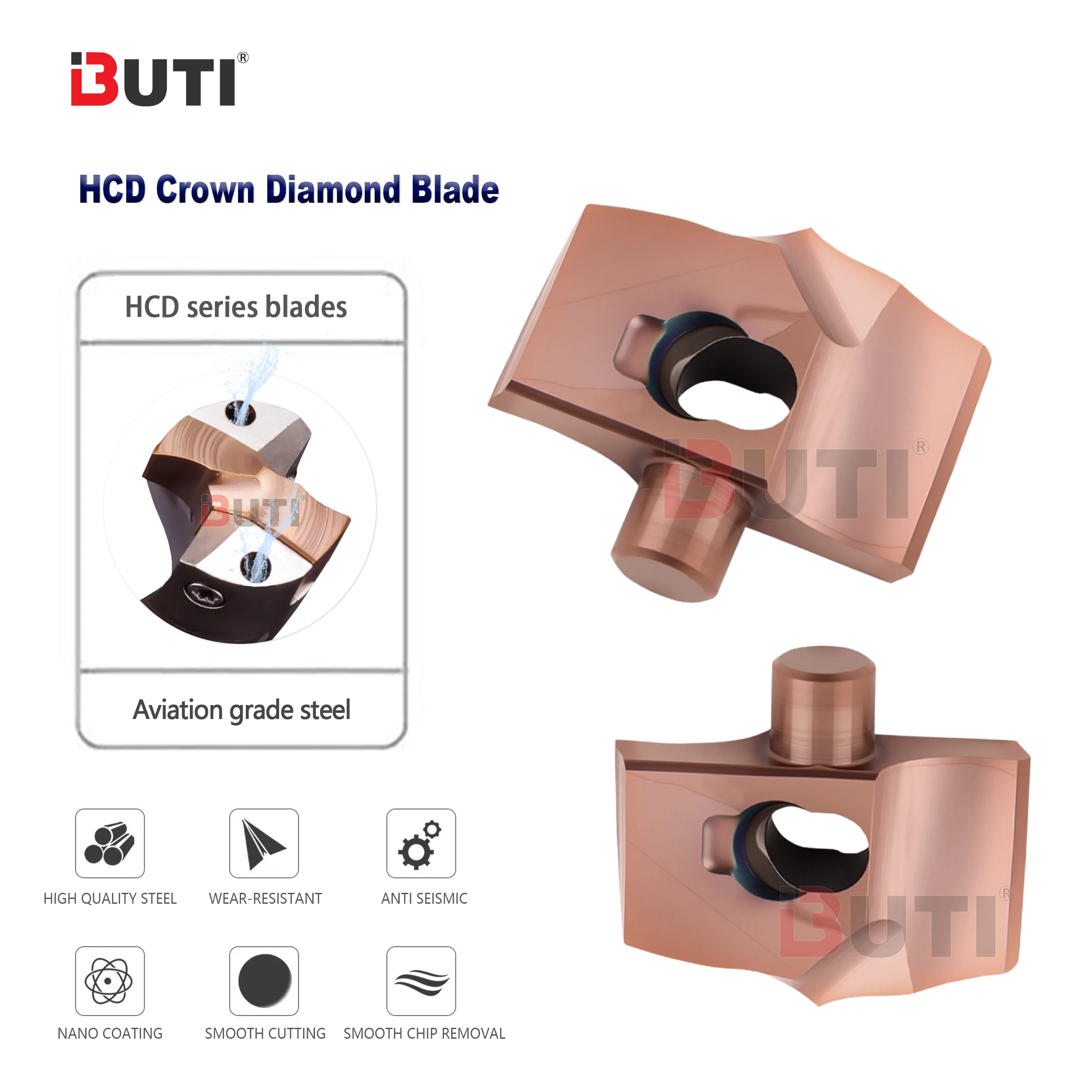 

HCD16.4 Crown Drill HCD10.4 Universal Tool Head Crown Drill Particle Deep Hole Drill HCD Drill Point Blade 10MM-25.9MM CNC Blade