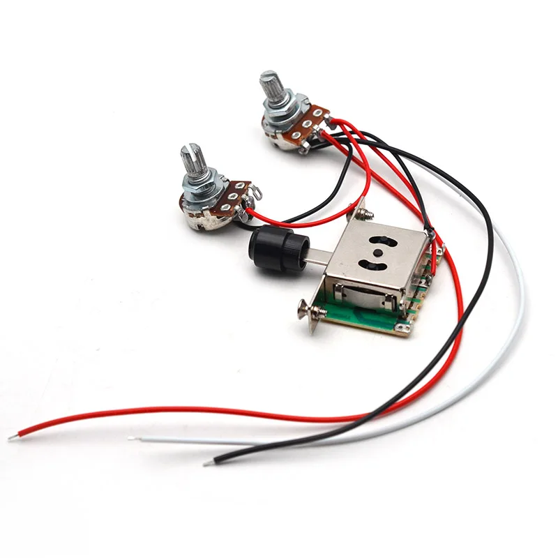 2 Pickups Wiring Harness Prewired 3-Way Switch , 1T1V 500K Pots, for FD TL Replacement Guitar