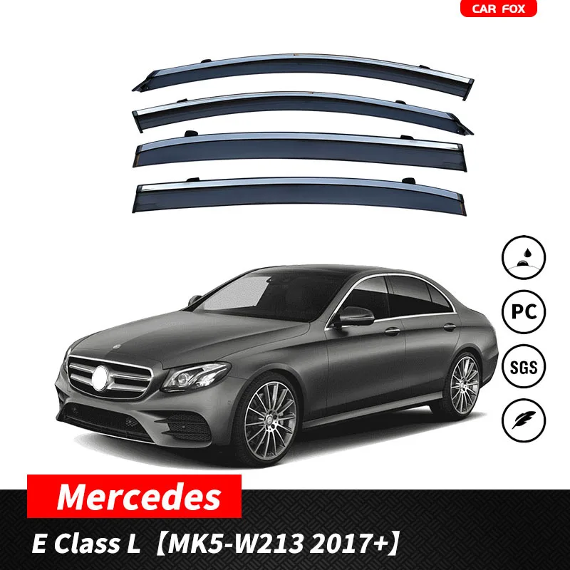 For Mercedes E Class Window visor Weather Shield Side Window Deflector Car windshield weather shield Car accessories