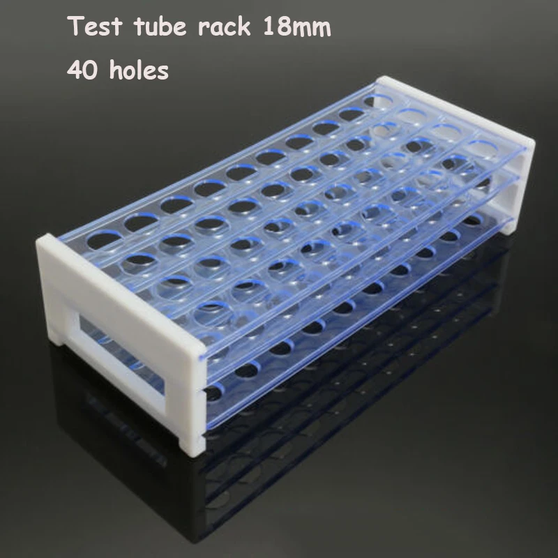 1pcs 6/8/24/40/50 Holes Plastic Lab Test Tube Support Test Laboratory Transparent Rack/Shelf For Supplies Tool