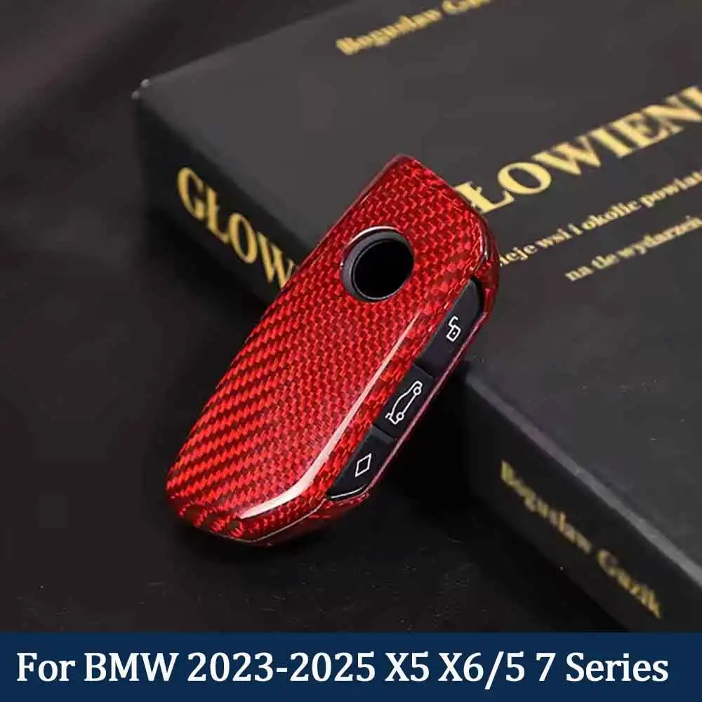 

Carbon Fiber Key Fob Cover Key Case Protector For BMW 2023-2025 X5/X6/X7/X1/X2/iX/5 7 Series