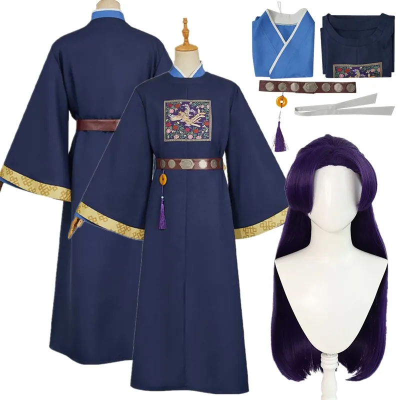 The Apothecary Anime Diaries Jinshi Cosplay Costume Adult Men Fantasia Kimono Robe Belt Outfits Halloween Carnival Party Suit