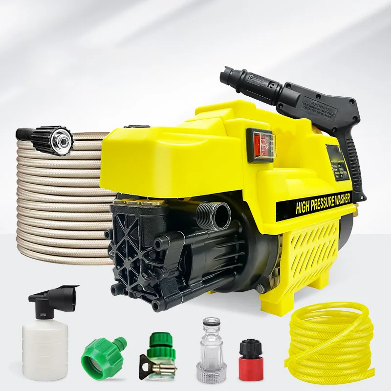 Portable High-Power 220V Car Washing Machine Electric Automatic Household Cleaning Tools High Pressure Car Washer Machine