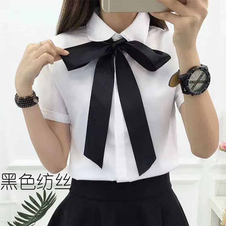 วินเทจซาตินผูกโบว์แฟชั่นบางหรูหราแฟนซีเนคไทปมเสื้ออุปกรณ์เสริมJKริบบิ้นวิทยาลัยชีฟองริบบิ้นแฟชั่นโบว์