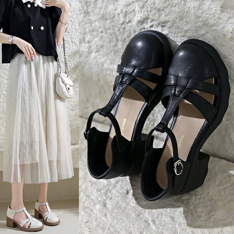 

Women's Block Heeled Sandals Comfy Closed Toe Ankle Buckle Strap Heels Women's Gladiator Platform Sandals Party Shoes Plus Size