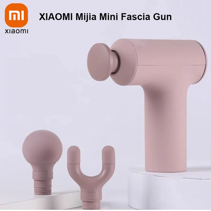 XIAOMI Mijia Mini Fascia Gun Portable Rechargeable Electric Muscle Fascia Relax Massager for Gym Home Use 3 Speeds 3 Heads