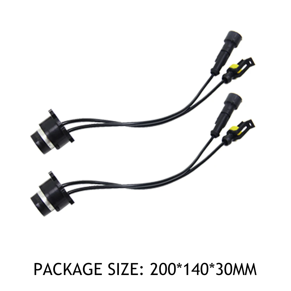 2 szt. Adapterów kablowych do balastów HID D2S D4S, gniazdo 12V, złącze AMP do żarówek ksenonowych H1 H7 9006