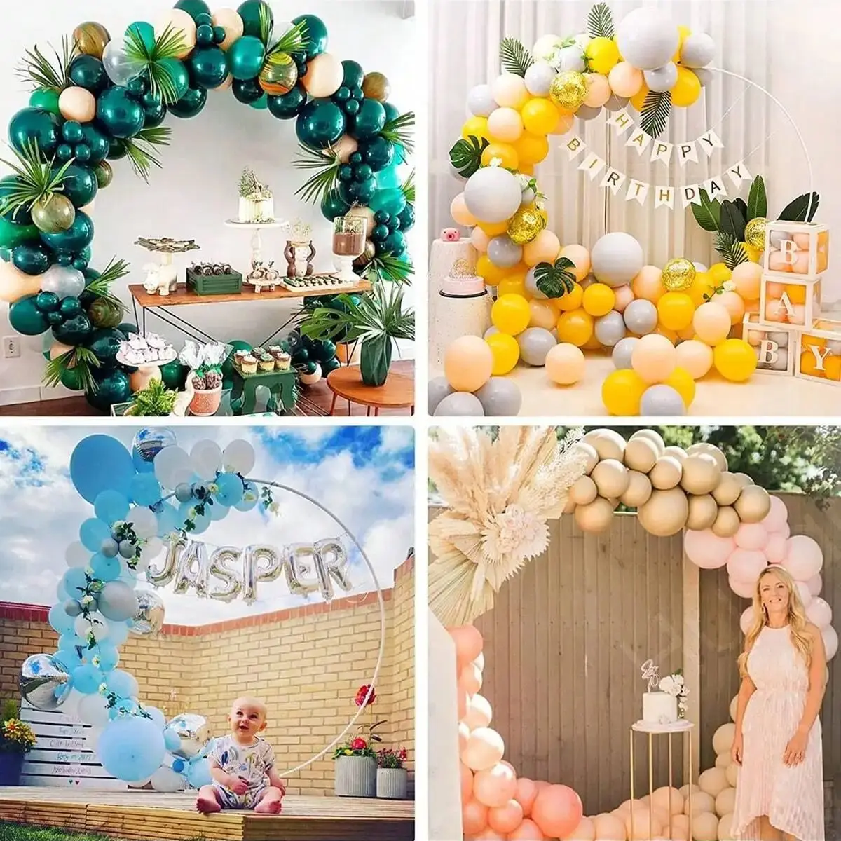 5ft 6ft Balloon Arch Bracket Kit, Circular Balloon Bracket, Suitable for Weddings, Birthdays, Baby Showers, Christmas Parties, Etc