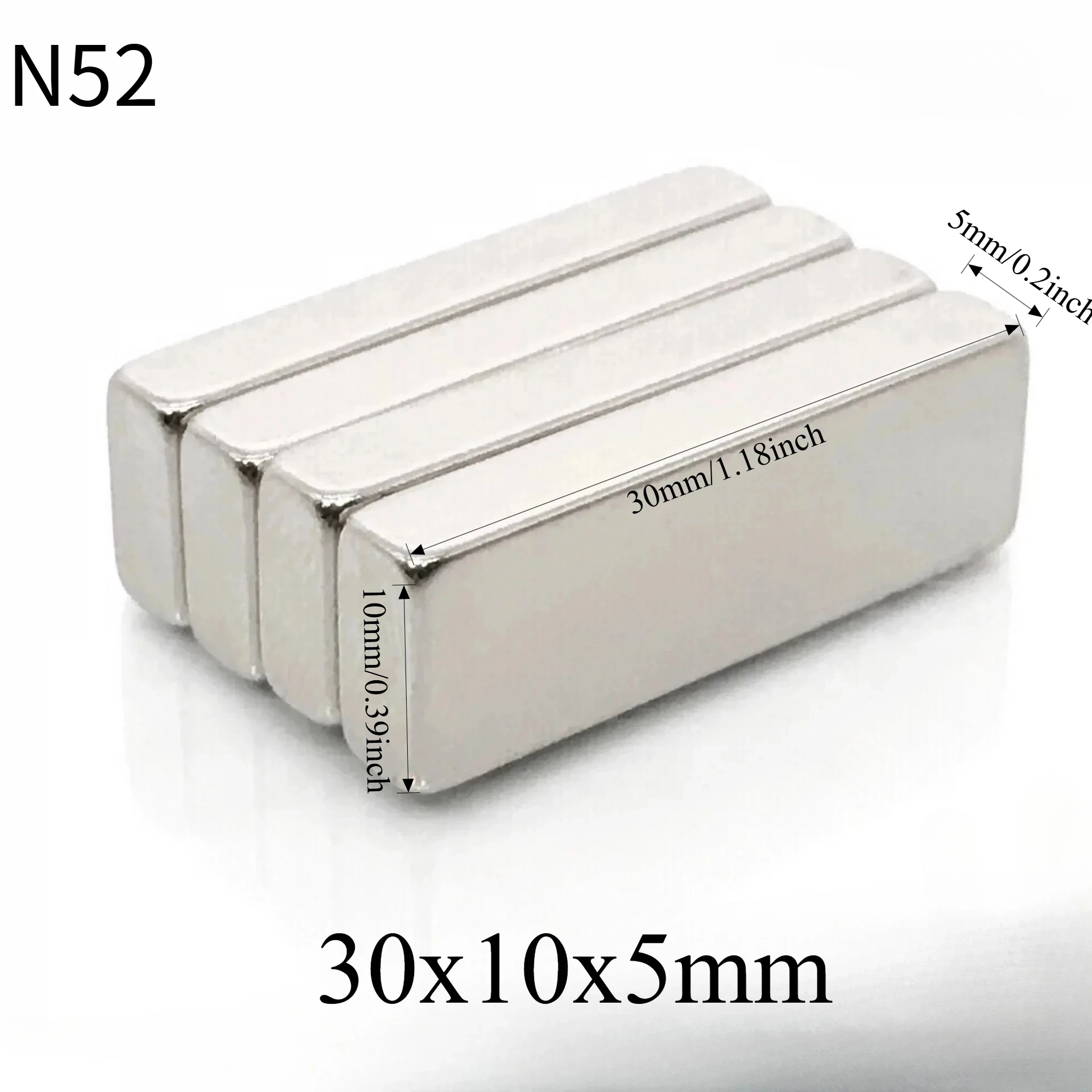 N52 30x10x5mm Magnets  Aimant Whiteboard Diy Dropshipping Bulk Customised Diy Fridge Motor Ebike Permanent Strong Bar Block