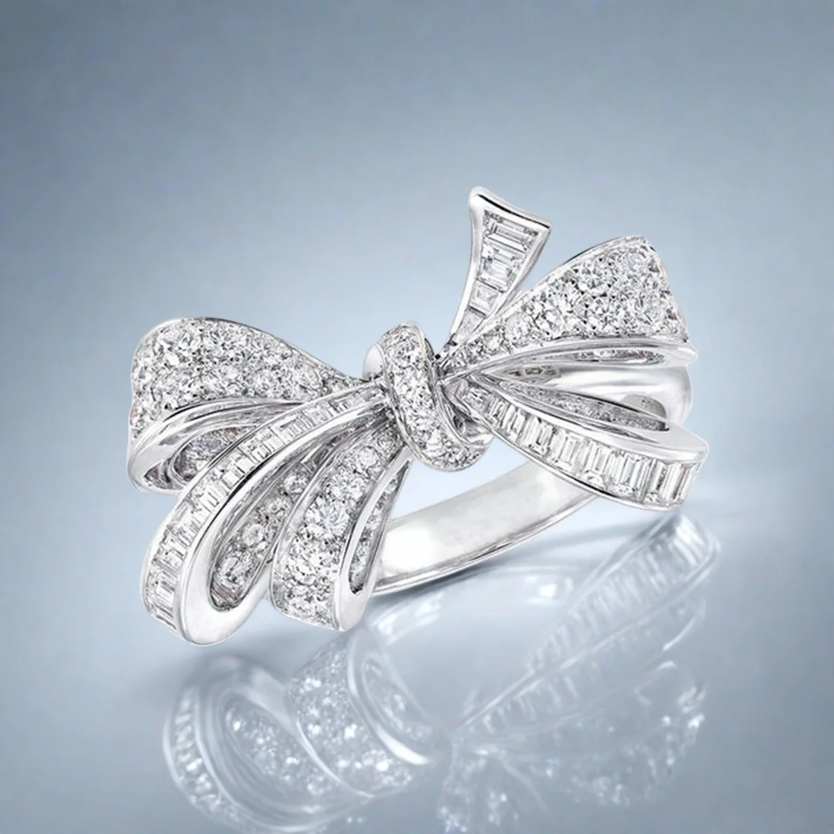 

Платиновое кольцо-бант s925, скрытое кольцо, уход за деталью, поездки на работу, свидания, многослойный божественный артефакт, легкое роскошное обручальное кольцо