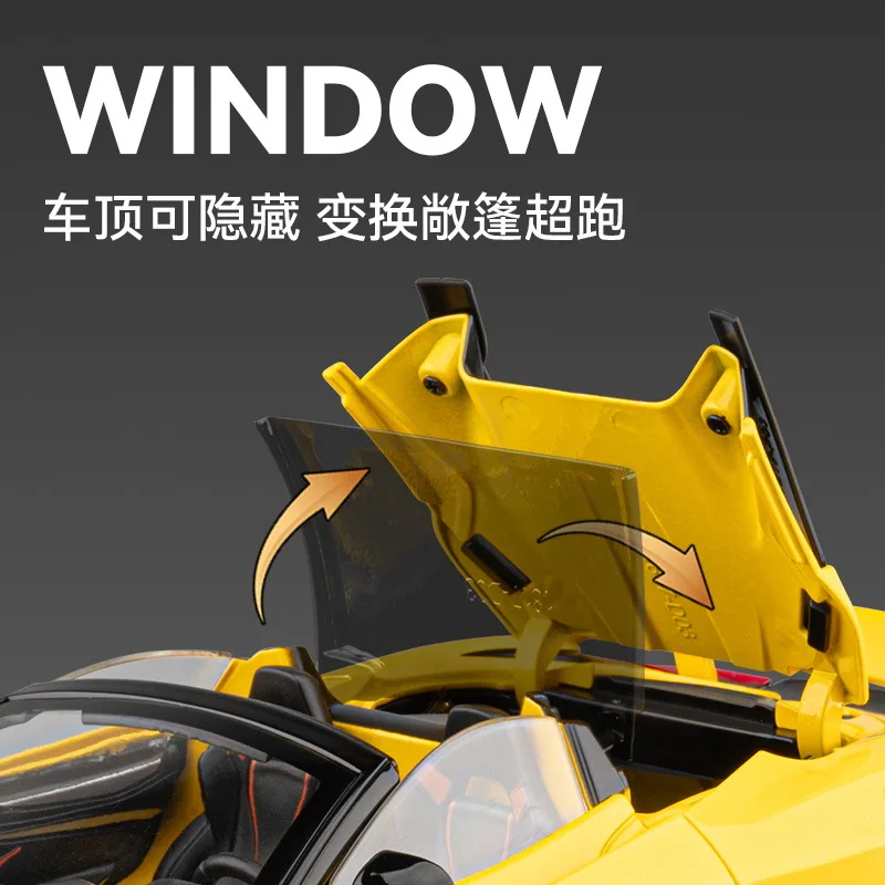 1:18 720S Lega Pista Modello di Auto Da Corsa Fonde Sotto Pressione In Metallo Modello di Auto Sportiva Suono Luce Simulazione Collezione Giocattoli Per Bambini Regalo