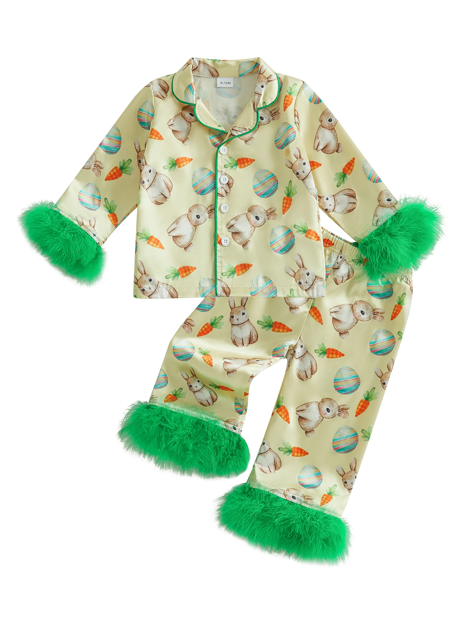 

Очаровательный пижамный комплект для маленьких мальчиков на Пасху: толстовка с принтом цыплят и цветочным узором, с ушками кролика, пушистым кантом, длинными рукавами и брюки, 2 предмета