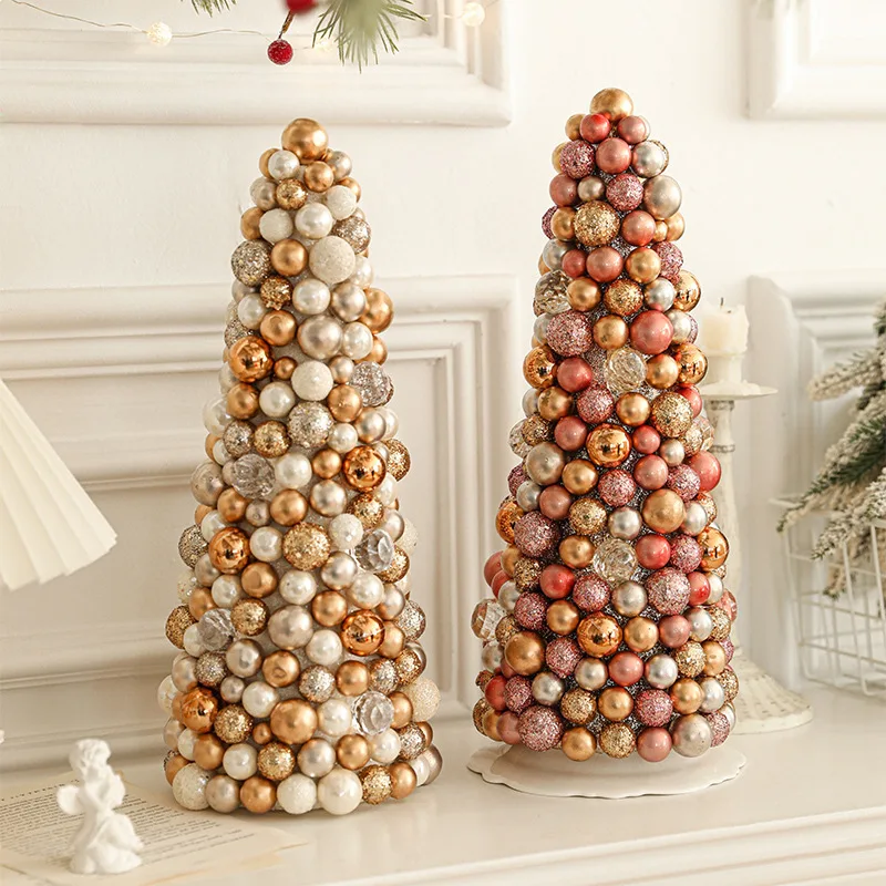 

New Plastic Christmas Tree Desktop Small Ornament Christmas Creative Decoration Arbolitos De Navidad Albero Di Natale Kerstboom