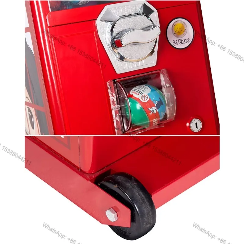 2026 2026 High Quality Customizable British Outdoor Telephone Style Vending Machine Metal Acrylic Red Coin-Operated Durable