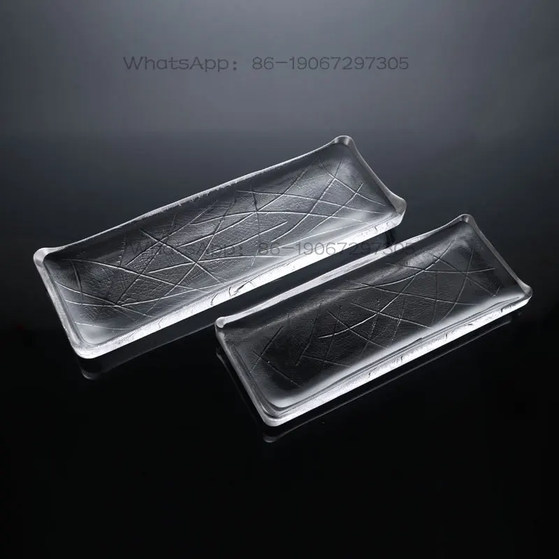 Applicable To Simple Glass Plate Transparent Rectangular Dish
