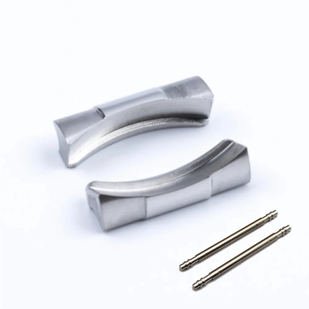 20mm 21mm Curved End Link Endlink For Watchband For Watch Band Rubber Leather Strap Seamless Connection Watch Accessories