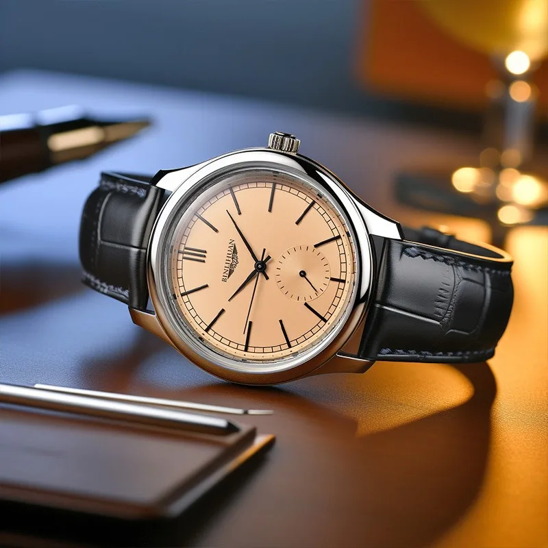 Мужские модные ретро кожаные часы кварцевые аналоговые деловые наручные часы подарок на день рождения