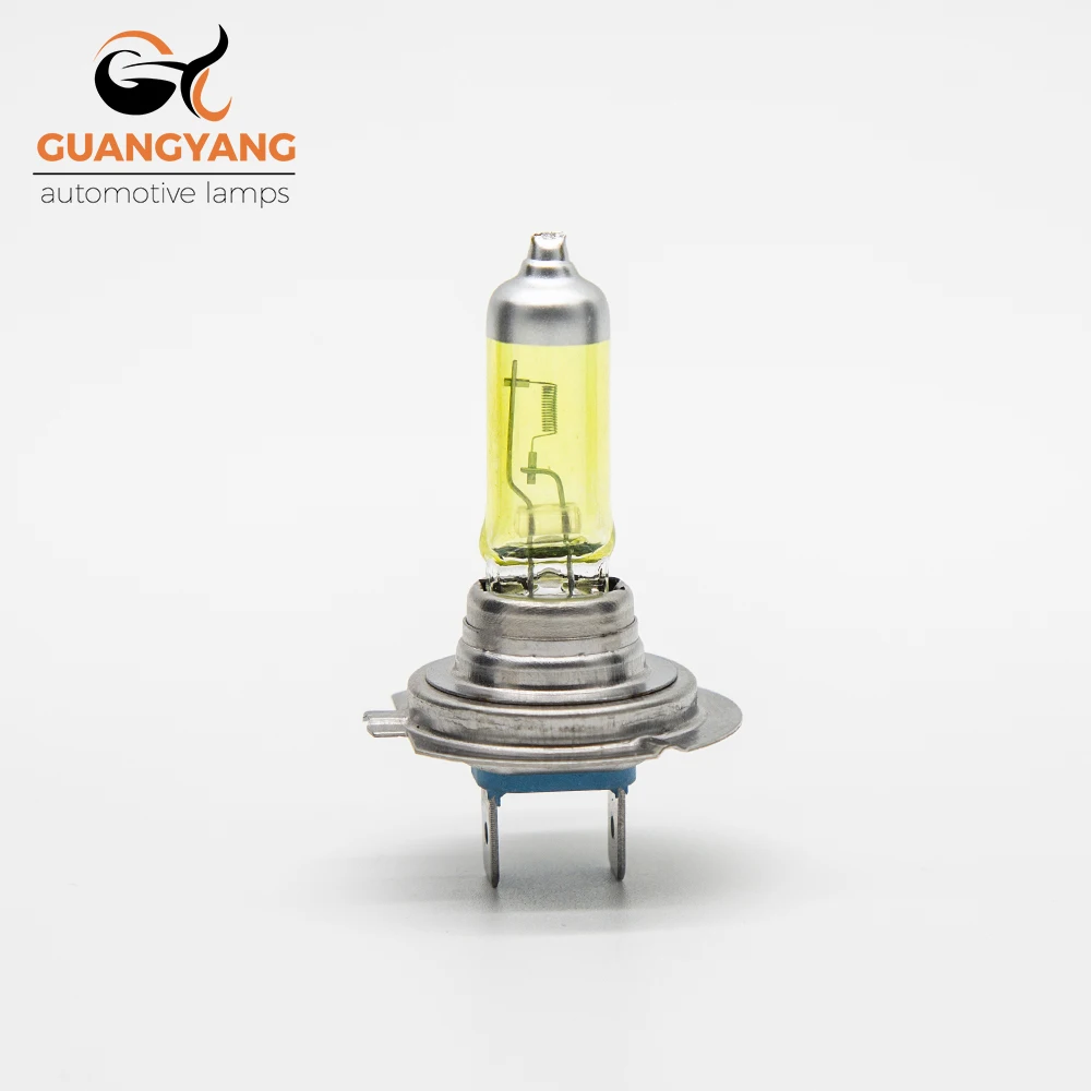 2 Pcs H7 12V 55W Yellow Lights 2800K Car Lights Accessories Headlight Auto Fog Lamps Halogen Bulbs