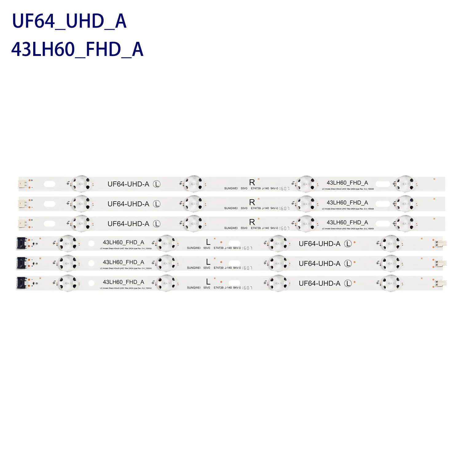 Listwa oświetleniowa LED dla LG 43 lh604v 43 uh610a 43 uf640t 43 uh620v 43 uh6030 43 lh60 _ fhd _ a B