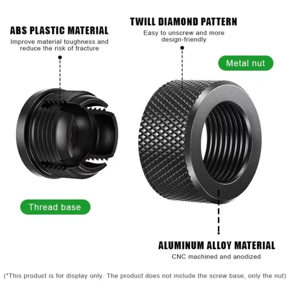 17mm Ball Head Nut Adjusting Nut Design Aluminum Alloy Phone Holder Replacement Part Wear Resistant Desktop Stand Accessory