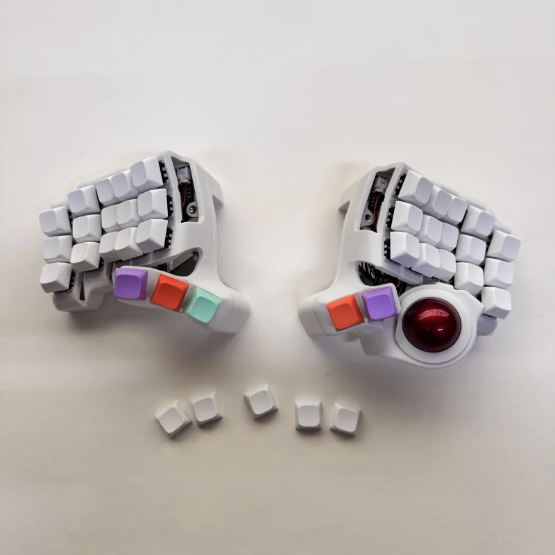 

Charybdis Nano Trackball Split Machinery Keyboard Hot Swap Kit Bluetooth Wireless/wired 3X6 Keyboards Ergonomics Custom ZMK/QMK