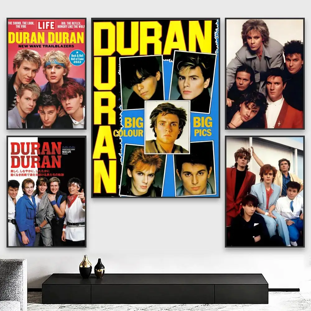 ملصق 80s Band D-Duran Duran ملصق مثالي فني ذاتي اللصق مصمم لمساحات مكتب الطعام المنزلية المتينة