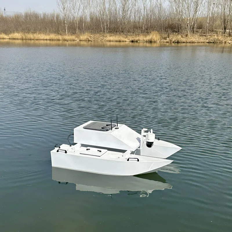 RC Catamaran Alloy Unmanned Boat Sampling Surveying Intelligent Boat Long-distance Remote Control Catamaran Finished Boat Model