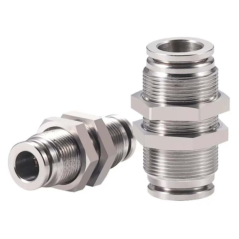 

1PCS Pneumatic Fitting PM Series 304 Material Stainless Steel Pneumatic Baffle Trachea Joint PM4/PM6/PM8/PM10/PM12