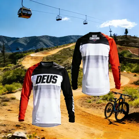 New Unisex DEUS EX MACHINA Mtb Racing Downhill Long Sleeve Mountain Bike Jersey Motocross Gear off Road Sport Cycling Tops Y2K