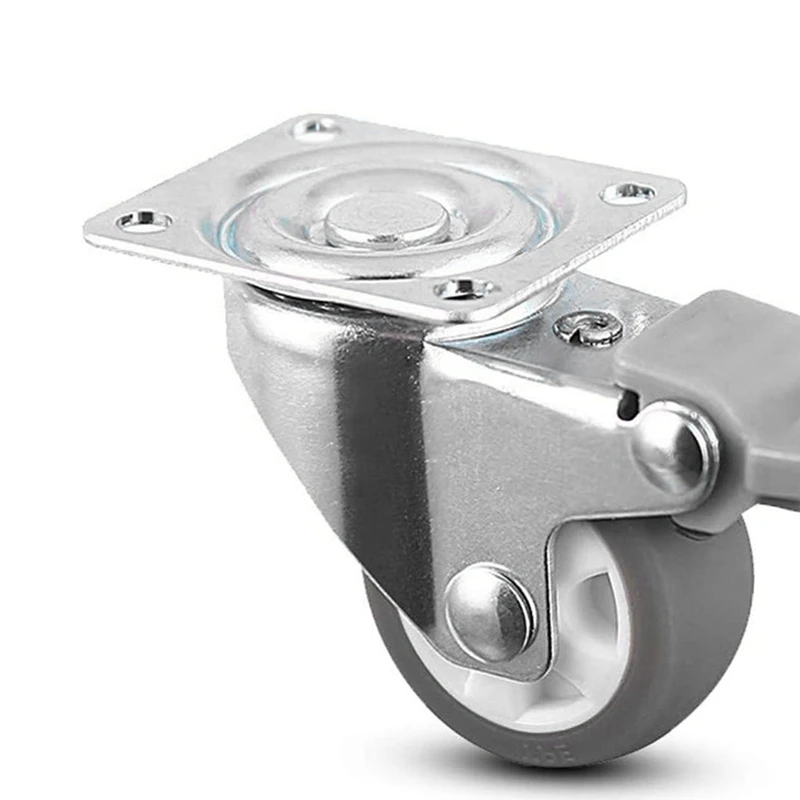 4 ชิ้นหมุนเงียบยางล้อสําหรับเฟอร์นิเจอร์ล้อไฟฟ้า SH-025 (1 นิ้ว)