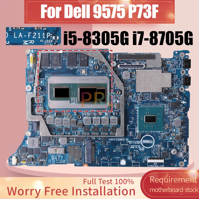 DAZ10 LA-F211P For DELL XPS 15 9575 P73F Laptop Motherboard i5-8305G i7-8705G 05MJK3 0N338G 00D6DD 0N338C Notebook Mainboard