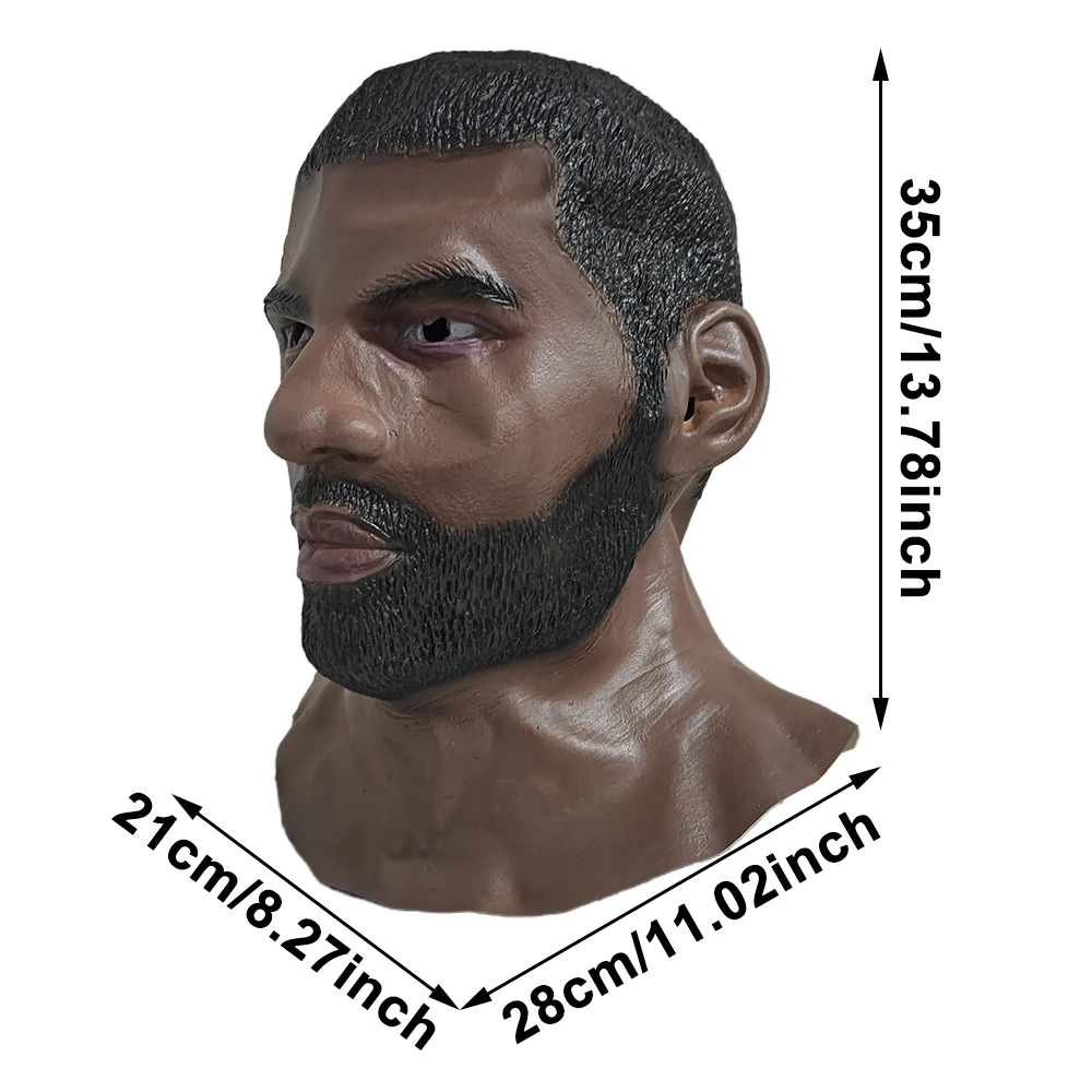 Kyrie Irving Mask Fancy Dress Party Basketball Star Cosplay Head Cover Realistic Character Latex Masks For Everyday Pranks Props