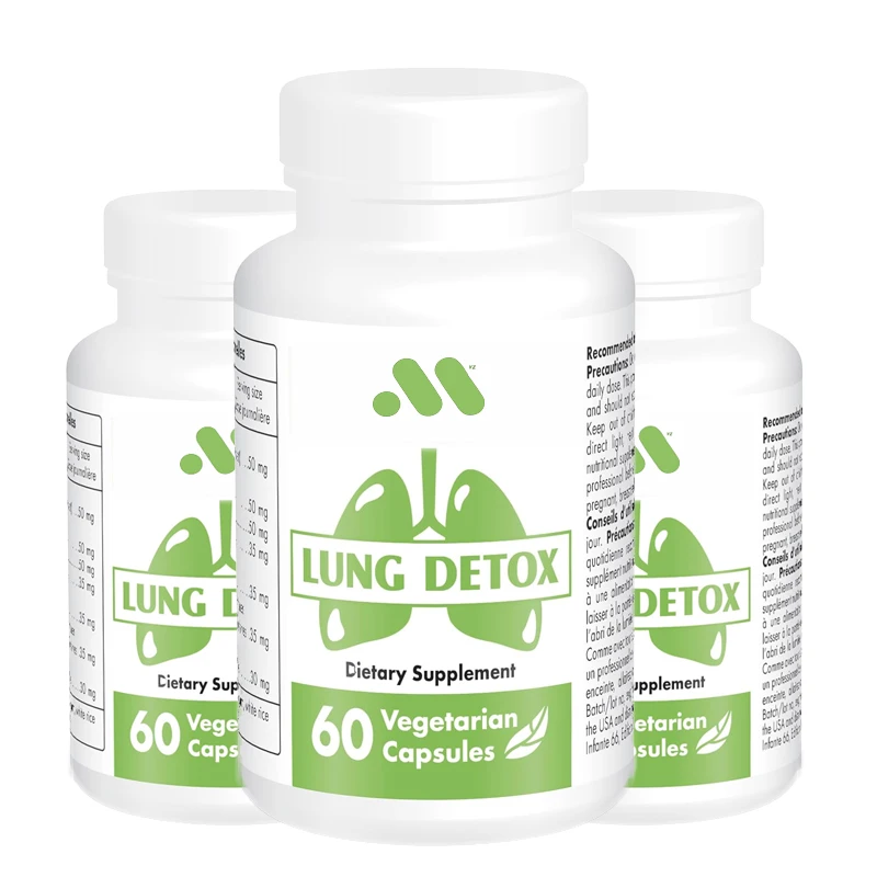 Lung detoxification - containing quercetin, bromelain, and tumor curcumin | Non transgenic and gluten free -60 capsules