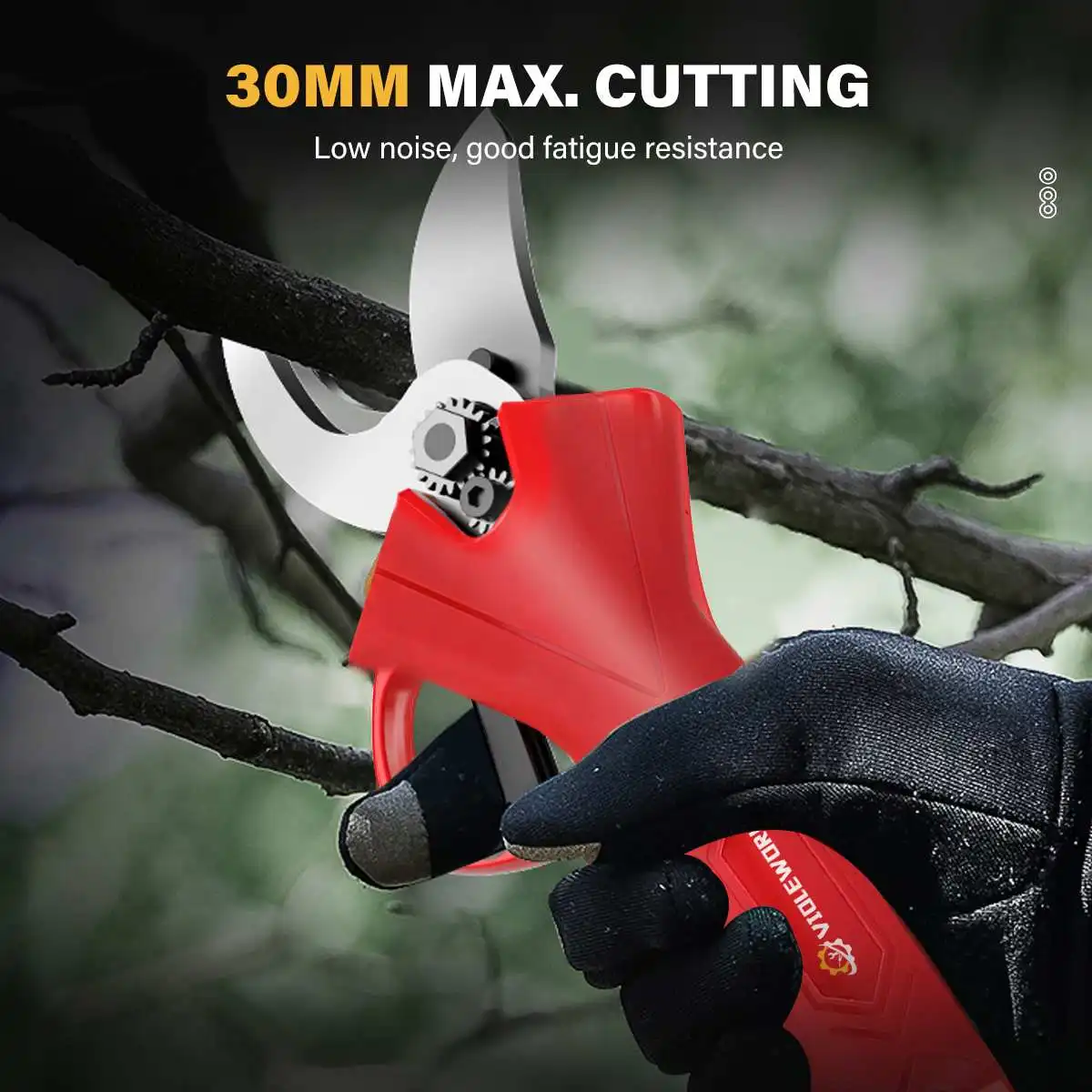 30MM Cordless Pruner Electric Pruning Shear With 9000mAh Lithium-ion Battery Efficient Fruit Tree Bonsai Pruning Tool