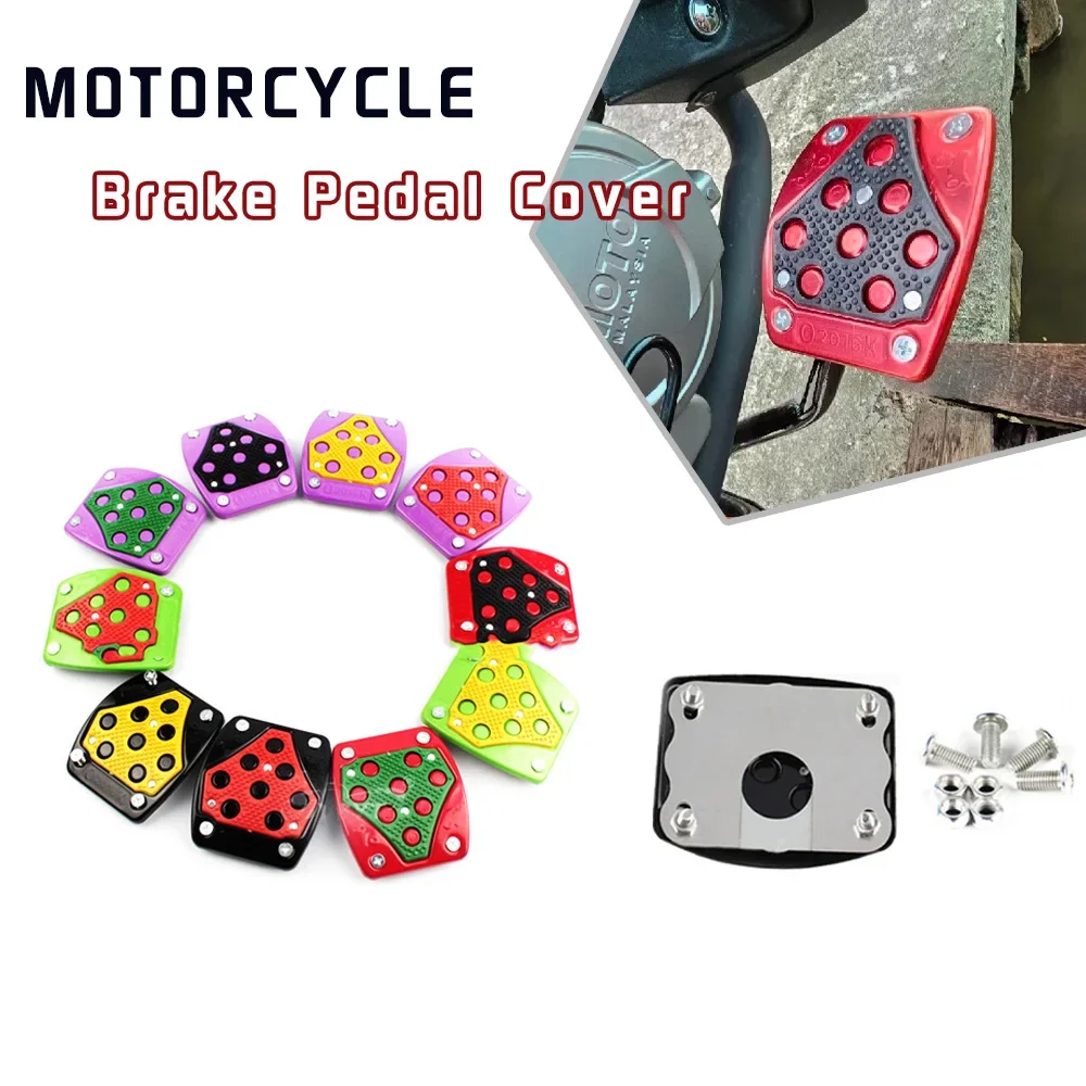 

Universary Multicolor Aluminum Alloy Brake Pedal Motorcycle Antislip Brake Pedal Cover Nonslip Motorcycle Footrest Foot Peg