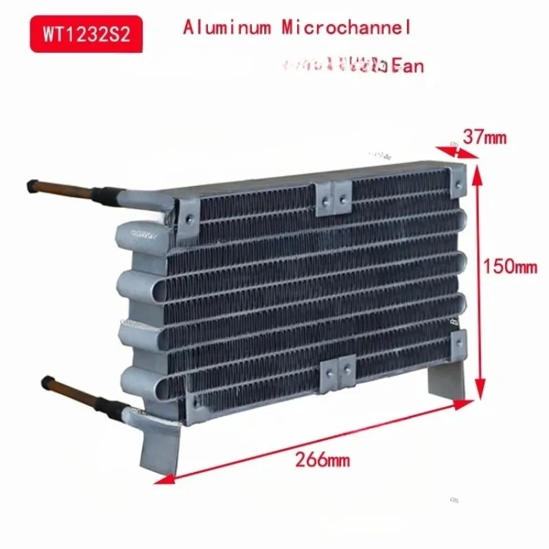 WT1232S2 Dual Fan Micro-channel Air-cooled Condenser Micro Mini Radiator Large Heat Dissipation Capacity Small Body