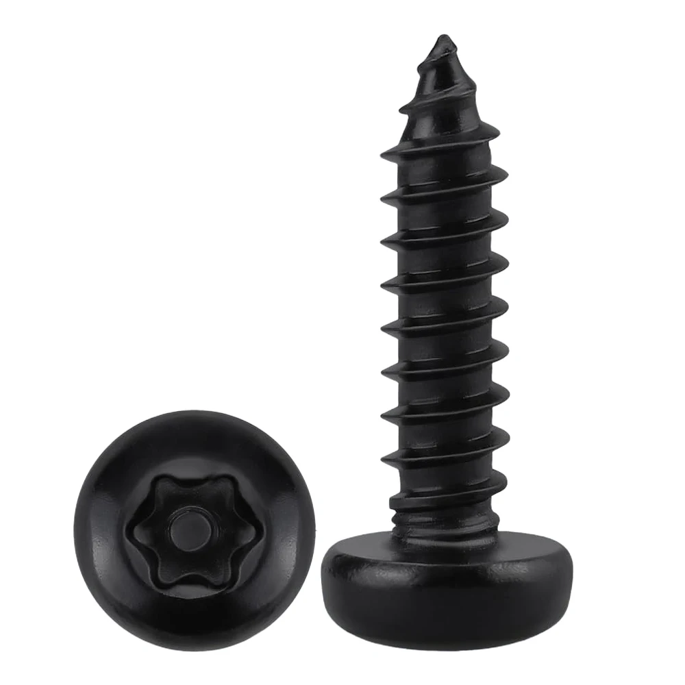 Pin in Torx Pan Head Self Tapping Screw Black Stainless Steel M2.3 M2.6 M3 M4 M5 Round Head Anti-Theft Tamper Proof Screw